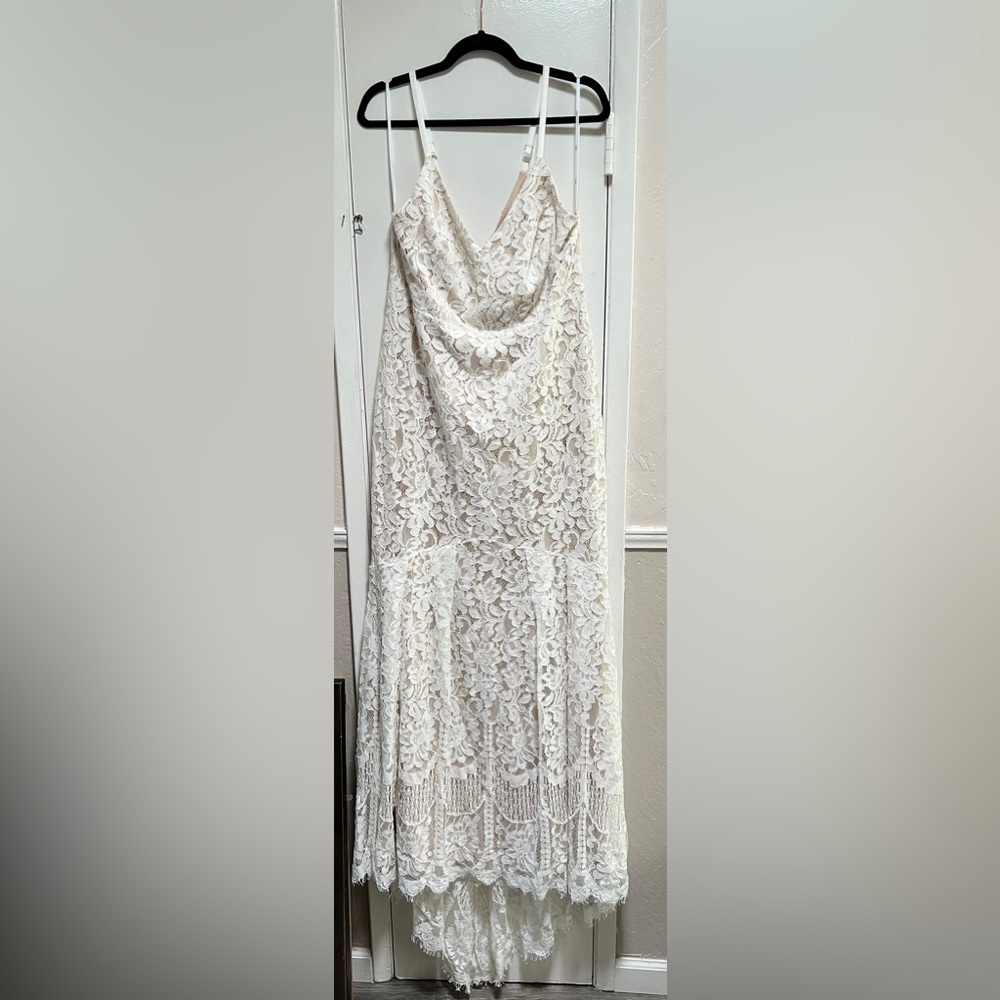 Lulu’s Lace Cream Wedding Dress